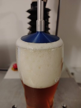 testing beer foam