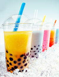 Bubble tea and popping boba